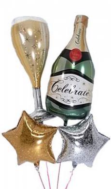 シャンパンで素敵な1日に乾杯♪ イベントなどの華やかな場所に最適なバルーン