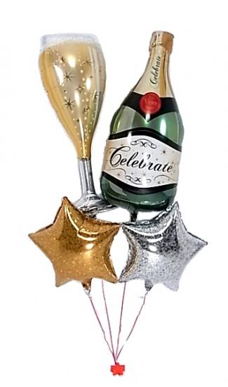 シャンパンで素敵な1日に乾杯♪ イベントなどの華やかな場所に最適なバルーン